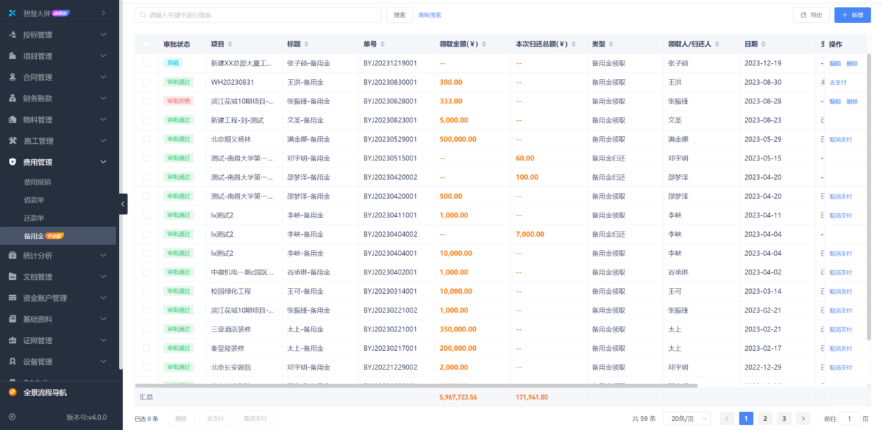 工程项目管理系统