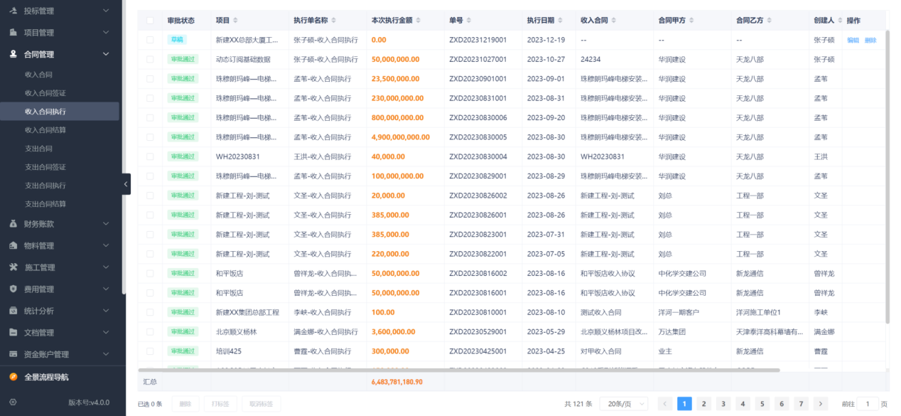 工程项目预算管理系统