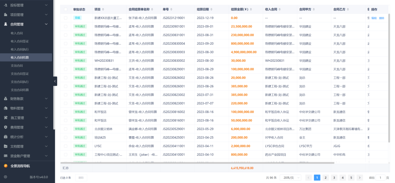 工程项目预算管理系统