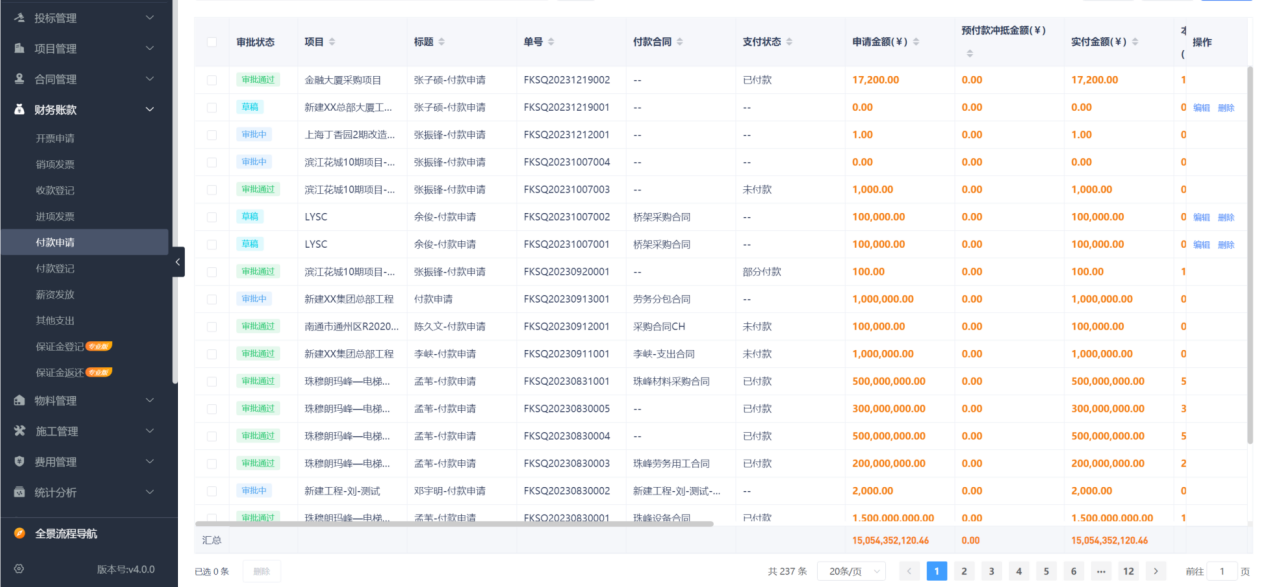 建筑工程项目信息管理系统